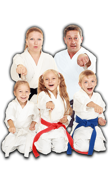 Martial Arts Lessons for Families in Carmichael CA - Sitting Group Family Banner